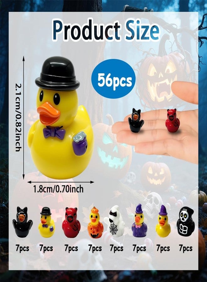AWEELON 56 Pcs Halloween Mini Resin Ducks, Miniature Resin Duck Figures Novelty Halloween Party Favors Gift Decoration - Image 2